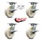 Service Caster 8 Inch Nylon Caster Set with Roller Bearing 4 Brake and 2 Swivel Lock SCC SCC-35S820-NYR-SLB-BSL-2-SLB-2 - alternate 6